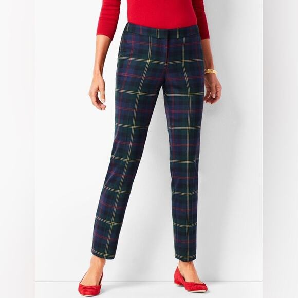 Talbots Plaid Hampshire Straight Leg Ankle Pants Wool Blend New Size 14P - Picture 16 of 16